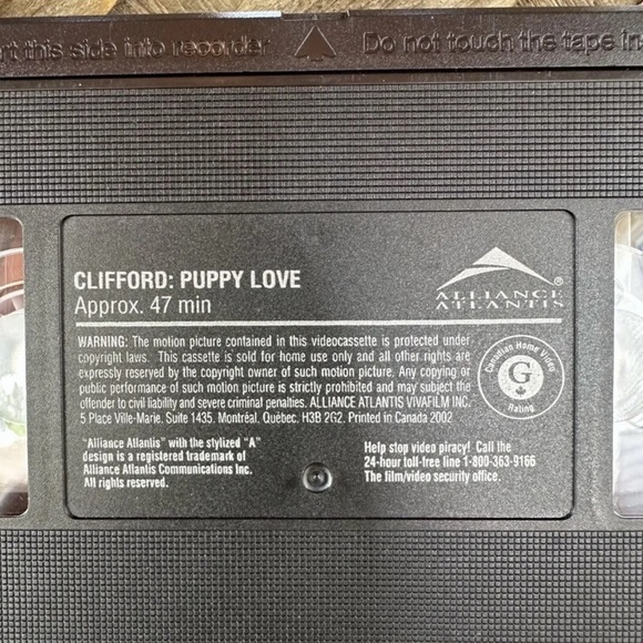 VHS Clifford The Big Red Dog
Movie - Puppy Love - Scholastic - Picture 5 of 9